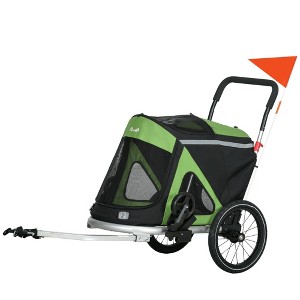 Gulches Pet Strollers: Green 2-in-1 Foldable Bike Trailer & Stroller for Medium Dogs - 1 of 4