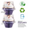 Stock Your Home Individual Plastic Disposable Cupcake Containers with Dome Lid (100 Count) - 4 of 4