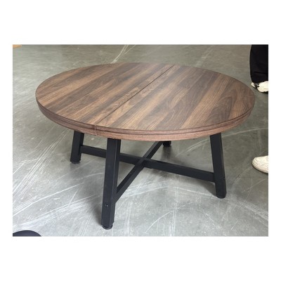 coucheta Round Coffee Table Industrial Center Table