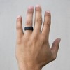 Qalo Men's Crosshatch Dark Gray Q2X Ring - image 3 of 4