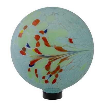 Northlight 10" Blue and Red Swirl Design Outdoor Garden Gazing Ball