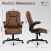 Bosmiller High Back Executive Office Chair,  Ergonomic Computer Desk Chair with Rocking Function, Flip-Up Armrests and Lumbar Support - 3 of 4