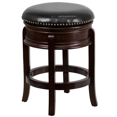 Flash Furniture 24'' High Backless Cappuccino Wood Counter Height Stool ...