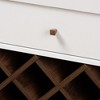 Serafino and Oak Finished Wood Wine Cabinet Brown - BaxtonStudio: Mid-Century Modern, 10-Bottle Rack, Kitchen Storage - 3 of 4