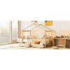 Twin/Full House Bed with 2 Storage Drawers, Kids Bed Frame with Rails and Roof, Wooden Tent Montessori Bed for Girls & Boys - 4 of 4