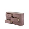 62" Salonia Decorative Storage Drawer Pink Velvet - Acme Furniture: Upholstered, Art Deco Design, Foam Padded, King & Queen Sizes - 4 of 4