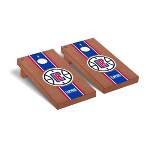 NBA Los Angeles Clippers Premium Cornhole Board Rosewood Stained Stripe Version