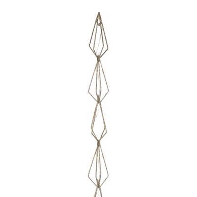 Northlight LED Lighted Battery Operated Gold Wire Diamond Christmas Garland - 6' - Warm White Lights
