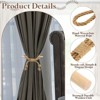 Unique Bargains Jute Hand-Woven Decorative Drape Curtain Tiebacks with Wood Club - 3 of 4