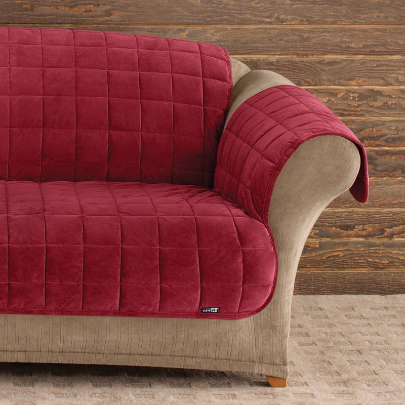 Antimicrobial Quilted Loveseat Furniture Protector - Sure Fit, 4 of 5