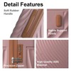 NAYSAYE Luggage ABS Hardshell 3 Piece Spinner Set with TSA Lock and Irregular Texture for Travel, Rose Gold, 21.06"*11.81"*30.31" - 4 of 4