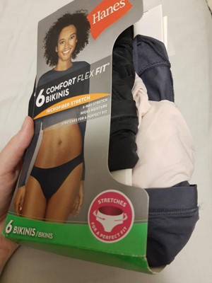 Hanes Women's 6pk Comfort Flex Fit Microfiber Bikini Underwear - Colors May  Vary Xxl : Target