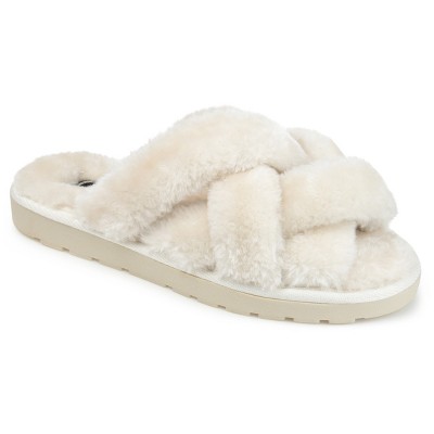 Journee Collection Womens Quiet Comfort Insole Slip On Slide Open Toe Slippers