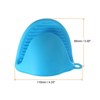 Unique Bargains Silicone Thickened Heat Resistant Anti-Slip Waterproof Oven Mitts  Red 2 Pcs - 2 of 4