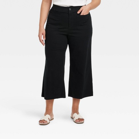 Women's High-rise Cropped Wide Leg Pants - Ava & Viv™ : Target