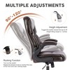 CAVINAS PU Leather Office Chair with Adjustable Flip-up Armrest & Lumbar Support,Comfortable Computer Chair with Metal Base for Adult, Student - 4 of 4