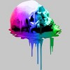 Men's Design By Humans Melting Skull with Vibrant Colors By robotface T-Shirt - 2 of 4
