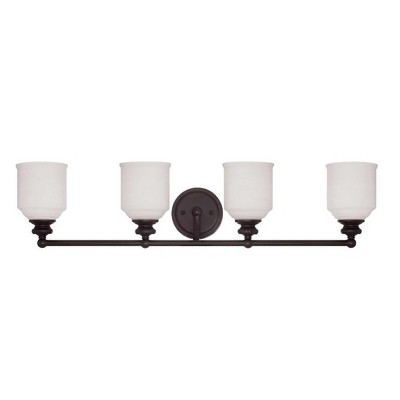 Savoy House Melrose 4 - Light Vanity in  English Bronze