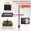 Winado Folding Swivel Campfire Grill Portable Cooking Grate Over Fire Pit - 2 of 4