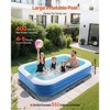 VEVOR Inflatable Pool, 118 x 67 x 20 inch, Large Family Swimming Pool With Repair Patches, Suitable For Kids And Adults, Perfect For Indoor Or Outdoor - 2 of 4