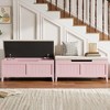 Storage Chest, Storage Trunk with Cushion Seat, 2 Safety Hinges, Storage Bench, Wooden Storage Organizer, Shoe Bench  Easy Assembly - 3 of 4