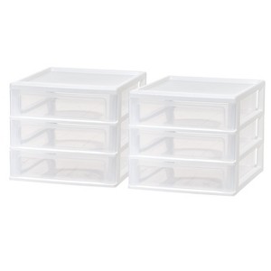 IRIS USA Plastic Clear View Desktop Organizer with Drawers - 1 of 4