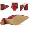 Perphy Pointed Toe Slip on Chunky Heels Houndstooth Slide Mules for Women - 3 of 4