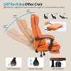 NicBex Reclining Executive Office Chair with Footrest,PU Leather Computer Chair with Wheels,Lumbar Support,Swivel Gaming Chair for Home Office - 3 of 4