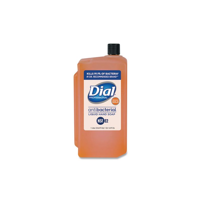 Dial Professional Gold Antibacterial Liquid Hand Soap, Floral, 1 L, 8/Carton, 1 of 2