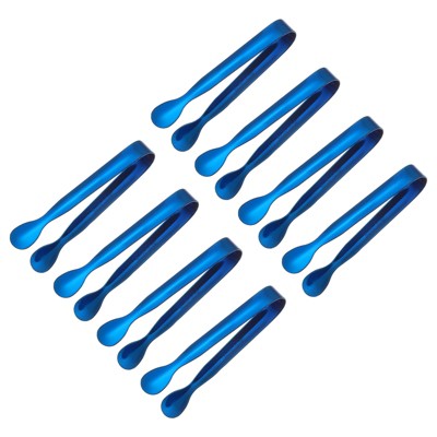 Unique Bargains Stainless Steel Kitchen Mini Ice Appetizers Dessert Serving Tongs