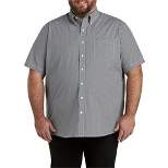 Big + Tall Essentials by DXL Gingham Poplin Short-Sleeve Sport Shirt - Men's Big and Tall