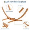 Hammock Stand, Heavy Duty Wood Outdoor Weatherproof Universal Stand - 475 Lbs Curved for Patio, Backyard, Indoor - 3 of 4