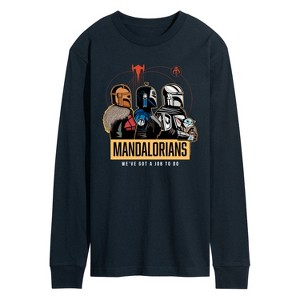 Men's - Star Wars - The Mandalorian Mando Space Long Sleeve Graphic T-Shirt - 1 of 3