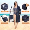 SUN CUBE Swim Parka Men Women, Unisex Hooded Changing Robe with Faux Shearling Fleece Lining for Swimming, Surfing, Water Sports - 3 of 4