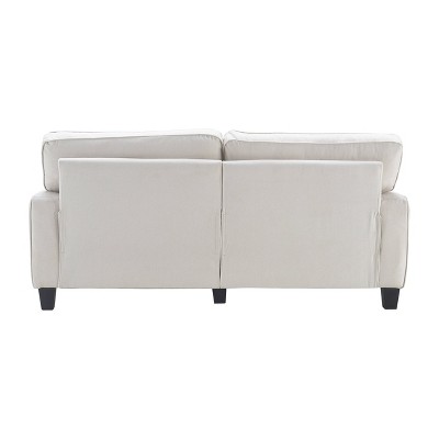Creamy Comfort Recliner with Wood Accents and Removable Cushions