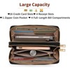FATMOON Women’s Double Zipper RFID Blocking Large Capacity Wristlet Wallet - Lightweight Clutch Purse for Travel,Shopping & Daily Use - 4 of 4