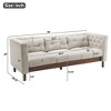 78" Linen-like 3-Seater Sofa with Spacious Seating, Plush Cushions and Rubber Wood Legs - 2 of 4