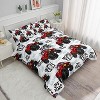 Truck Comforter Set Full Size – 3Pcs Red Pickup Bedding with 1 Comforter & 2 Pillowcases, Cartoon Car Quilt Set for Boys, Teens, Men & Women - 2 of 4