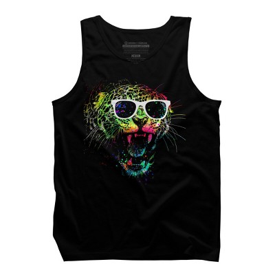 Men's Design By Humans Technicolor Jaguar By clingcling Tank Top