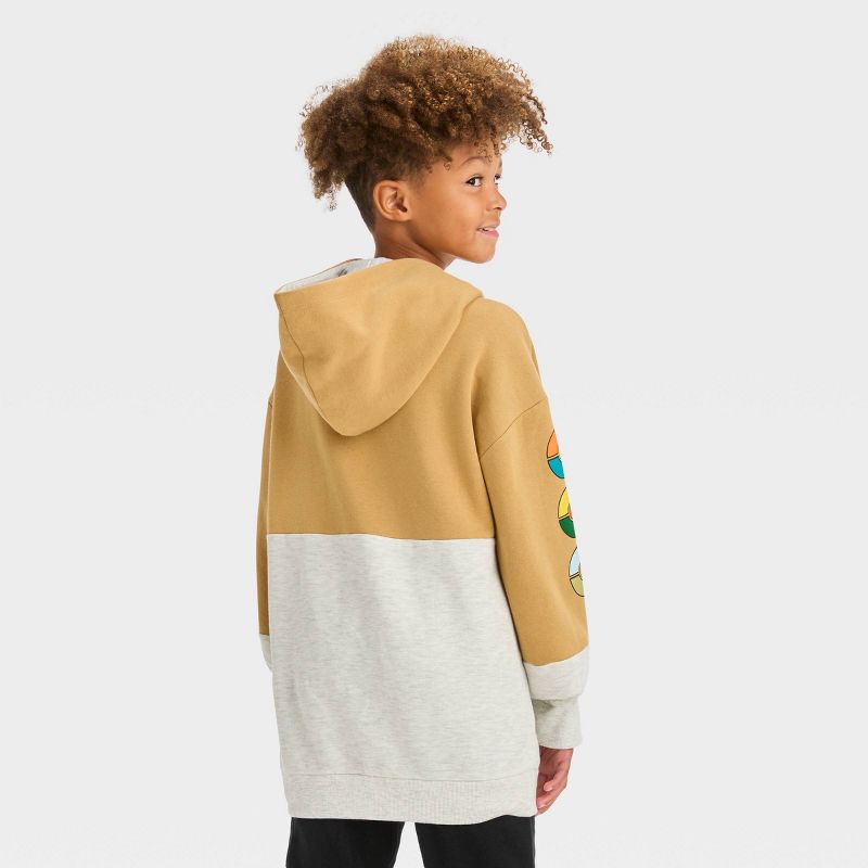 Boys' Pokemon Colorblock Hooded Sweatshirt - Mustard Yellow, 2 of 4