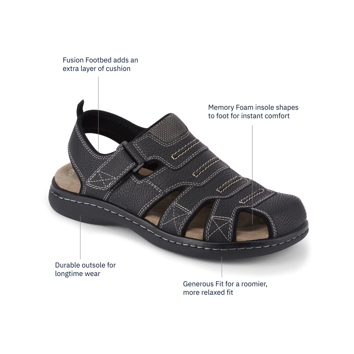Dockers Mens Searose Fisherman Sandal Memory Foam - thumbnail 7