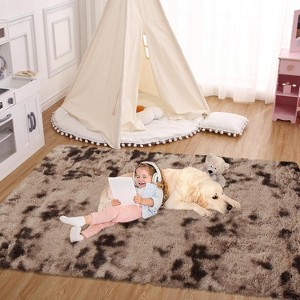Luxury Shag Area Rugs for Living Room Bedroom Non-Slip Fluffy Soft Shaggy Rug Carpet Indoor Plush 8x10 Rug for Kids Play Room Nursery Home Dorm Decor - 1 of 4