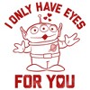 Juniors Womens Toy Story Alien I Only Have Eyes for You T-Shirt - 2 of 4