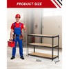 Heavy Duty Garage Shelving Units,3-Tier Adjustable Storage Shelves,60x24x36 in,Adjustable Storage Shelving, Metal Storage Utility Racks Shelf Unit - 4 of 4