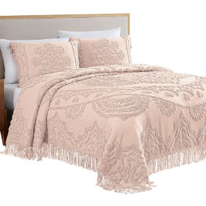 Collections Etc Lotus Chenille Bedspread - 1 of 3