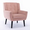 Armchair, Living Room Chairs With Curved Back, Velvet Cushion, 250 Lbs Weight Capacity Ergonomics Chair,abstract,gray,29.5in,2.46ft - 2 of 3