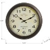 Cesicia 18" Round Wall Clock for Home Decor, Antique Brown - 2 of 4