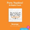 Big Dot of Happiness Bone Appetit Party Napkins, Skeleton Halloween Party Decor, White 3-Ply Paper Beverage Napkins - 24 Count - 4 of 4