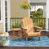WestinTrends Malibu HDPE Outdoor Patio Folding Poly Adirondack Chair with Side Table (2-Piece Set) - 2 of 4