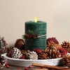 LumiPur Signature Christmas Collection Flickering Flameless LED Wax Pillar Candle Evergreen - 2 of 4
